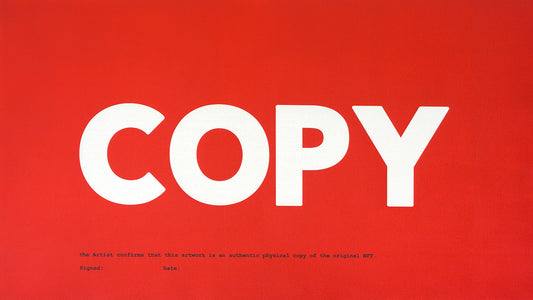 COPY, from The Artists’ Resale Royalty Blockchain Manifesto series, 2022